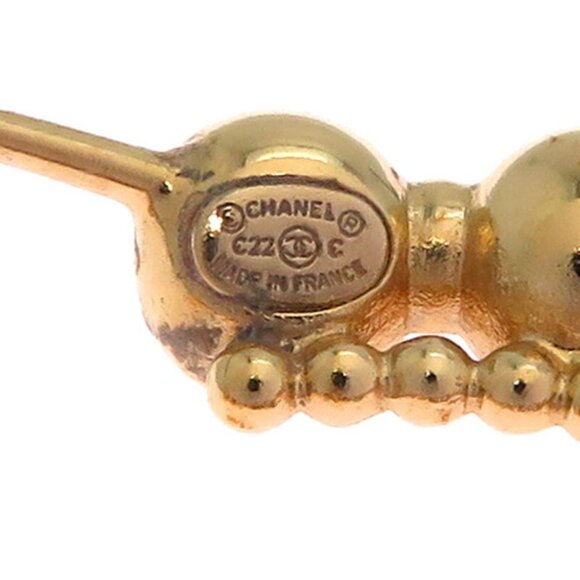 # 110 Chanel Coco Mark Women's Earrings GP / Gold - Picture 8 of 10